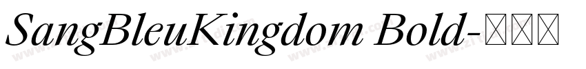 SangBleuKingdom Bold字体转换